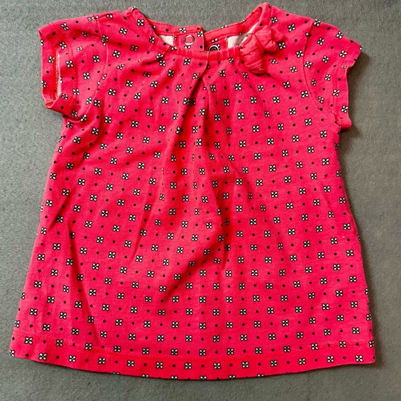 Carter's Other - Carters Pink Floral girls top with back snap button closure- 9m